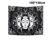 Sun and Moon Tapestry Burning Sun with Star Tapestry Psychedelic Tapestry Mystic Tapestry Wall Hanging