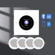 Mini Wall Amplifier Bluetooth Background Stereo Sound System AC 110-250V 25W
