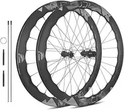 MirOdo 700C Road Bike Wheelset 24H 36T Ultralight Carbon Fibre Front & Rear Wheel Centre Lock Disc Brake Wave Rim Windbreaker Wheelset Thru Axle/Quick Release HG/XD Freewheel