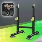 PORIYA Squat Rack Adjustable Barbell Rack Weight Bench Press Barbell Bar Stand