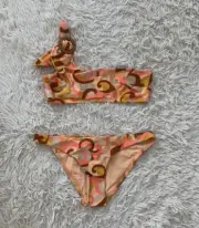 NWT Zimmerman Mae tie shoulder bikini set in swirl sz 2 (6-8)