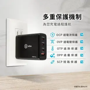 【aibo】PD100W 氮化鎵GaN 四孔超速充電器3C1A(PDx3+QC3.0x1)