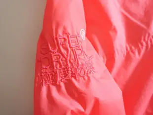 英國品牌 SUPERDRY 螢光橘 連帽風衣外套(S號)