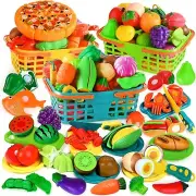 Play Food Set for Kids Kitchen- 100 Pcs Pretend Kitchen Food Toy for Toddlers...