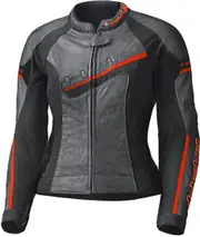 Held Debbie II Perforated Ladies Motorcycle Leather Jacket, black-red, Size 44 for Women Black Red
