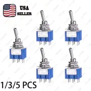 Guitar or AMP DPDT 3 Way ON OFF ON Toggle Switch Sealed Mini Toggle-Set of 1/3/5