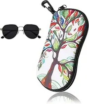 [Businey] Eyeglasses Case, Soft Zippered Neoprene Sunglasses Pouch Protective, Eyewear Case Bag