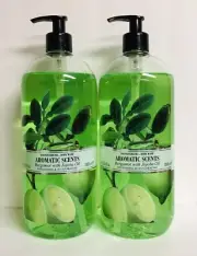 2 Bottles Bergamot Refreshing & Invigorating Body Wash w/ Jojoba Oil 33.8 oz Ea.