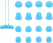 JNSA Blue Ear Tips Replacement for Beats Flex Earbuds, 8 Pairs Replacement Eartips Ear Tip Compatible with Beats Flex, 4 Size 16PCS Silicone Earbuds Tip Ear Cap, Blue