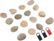 UTHCLO 16pcs Kids DIY Stones for Painting Hand-Painted Rocks Set with Bracket Natural Pebbles for Smooth Surface