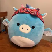 Tatiana The Dragon Squishmallows 14" Tatiana With Headscarf Blue Large Size
