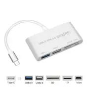 5in1 Type-C 3.1 OTG USB 3.0 2.0 Hub TF/SD/MicroSD Card Reader Combo For Laptop