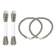 7 7/8 Inch Elastic Boot Bands Straps with Hooks 6Pcs Elastic Garter Straps Grey
