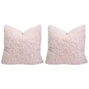 2x LVD Dusty Curly Polyester Pillow Cushion Square Sofa/Couch Home Decor 45x45cm