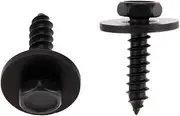 HDVCRNBAVW 20Pcs Car 4.7x17mm Self-Tapping Screws Captive Loose Washer 8mm Hex Head Black Universal Auto Screw Retainer Clips Fasteners and Clips
