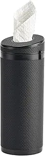 Cozioz PU Leather Car Tissue Holder, 1PC Cylindrical Tissue Box for Car, Home & Office Use, Black