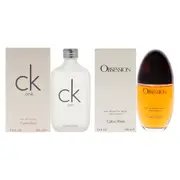 Calvin Klein CK One Obsession Kit For Women 2 Pc Kit 3.4oz EDT Spray, 3.3oz EDP Spray