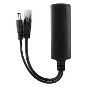 100MHZ POE Splitter Cable Injector Power Supply Module ABS 48V To 12V Black Fit