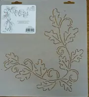 Stencil Quilting Oak Leaf Corner 4 1/2" 11.4cm quilt craft QC LBK17 Autumn fall