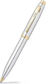 [Sheaffer] 100 Chrome Ballpoint Pen with Gold Tone Trim