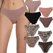 [HUIQINGLI] Aura Invisible Camel Toe Thong High Waisted Seamless Thongs for Ladies No Show Panty Pack, Thongs for Women Sexy