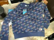 Aldi Gear Medium Childrens Crewneck Pullover Blue with Logo Print Size M ( 8/10