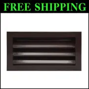 Weather-Resistant Aluminum Gable Vent - Pest-Proof 16"x8" Air Grille in Brown