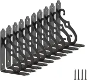 HOME MASTER HARDWARE 5 inch Shelf L Brackets Decorative 5 x 3 1/2 Inch, Black