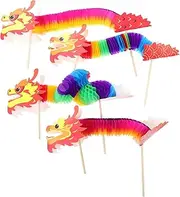 Generic 4 Sets Hand Drawn Flowers Party Supplies for Dragon Craft for Dragon Chino Decoration Dragon Ornaments New Year Dragon Garland Art Dragon Decoration DIY Paper