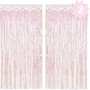 xo, Fetti Decorations Iridescent Fringe Foil Curtain - Set of 2 | Bachelorette P