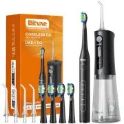 Water Flosser and Electric Toothbrush Combo - Cordless Water Flosser for Teet...