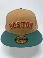 Boston Red Sox - New Era Hat Club Fitted Hat - Size 7 1/2 - Brown Green