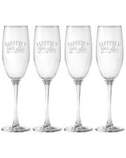 Susquehanna Glass Set of Four 8oz Happily Ever After Flutes