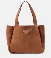 [Prada] Prada Medium suede shoulder bag One Size brown