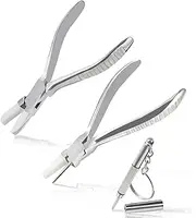 LEONTOOL Round & Nylon Jaw Eyeglasses Frame Pliers Nylon Jaw Pliers for Eyeglasses 2 PCS Eyeglass Repair Kit with Eyeglass Repair Screwdriver Optical Pliers Set Labor Day Gifts Tool