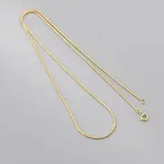 925 Sterling Silver Snake Chain Necklace Gold - 45cm