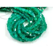 Natural Green Aventurine Gemstone Faceted Freeform Nuggets Shape Handmade Beads