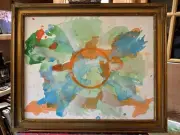 Abstract Expressionist Color Field Painting “Autumnal Cosmos”