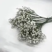 15 PCS Babys Breath Artificial Flowers, Fake Bulk White Gypsophila Bouquets - Real Touch Flowers for Wedding, Gift, Party, Indoor, DIY Floral Arrangement Decor