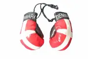 DENMARK COUNTRY FLAG MINI BOXING GLOVES .. NEW