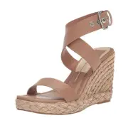 Dolce Vita Women's Aldona Crisscross Ankle Strap Espadrille Wedge Sandals Tan 12