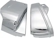 Battery Cover Motorcycle Accessories Side Battery Fairing Covers Panel Fit For Yamaha V-Star XVS400 XVS650 Dragstar DS400 DS650 Motorcycle Battery Side Covers(Chrome)