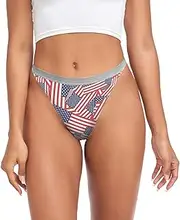 [JHKKU] Women Thongs Sexy Underwear Stretch Breathable G String Panties 2-Pack Briefs