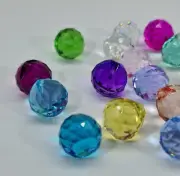4x 20mm Crystal Suncatcher Balls, yellow chandelier sun catcher pendant prisms