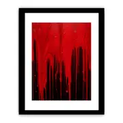 Color Red Drips Art Framed Art Framed print Art Poster