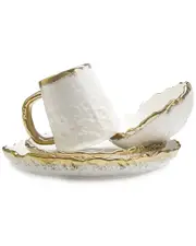 Alice Pazkus SpeckLED Gold Design Dinner Set Set Of 4