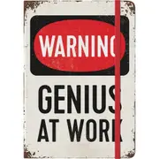 Nostalgic Art A5 Notebook Genius at Work Writing Journal Stationery w/Hard Cover