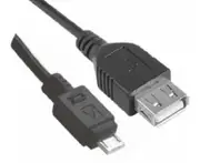 Astrotek Male Micro USB-B To Female USB-A Data Adapter Converter Cable Cord BLK