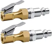 KEWAYO Tire Air Chuck Pack of 2, Heavy Duty Closed Flow Tire Chuck with 1/4" FNPT for Tire Inflator Gauge Compressor Accessories