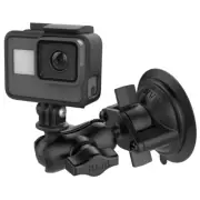 RAM Twist-Lock Suction Cup Mount with Action Camera Adapter - Short